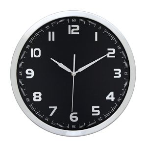 BERGAMA DUVAR SAATİ SİYAH (35 CM)