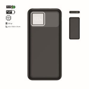 HOLL POWERBANK SİYAH 10.000 MAH 22,5W PD HIZLI ŞARJ
